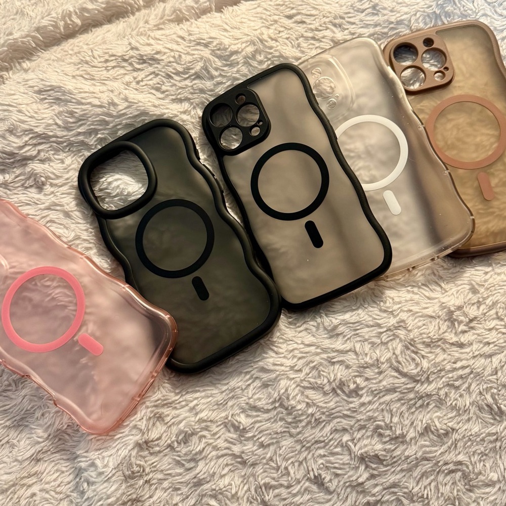 Protective Phone Case Set - Black, Gray, Pink